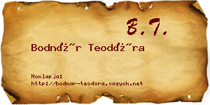 Bodnár Teodóra névjegykártya